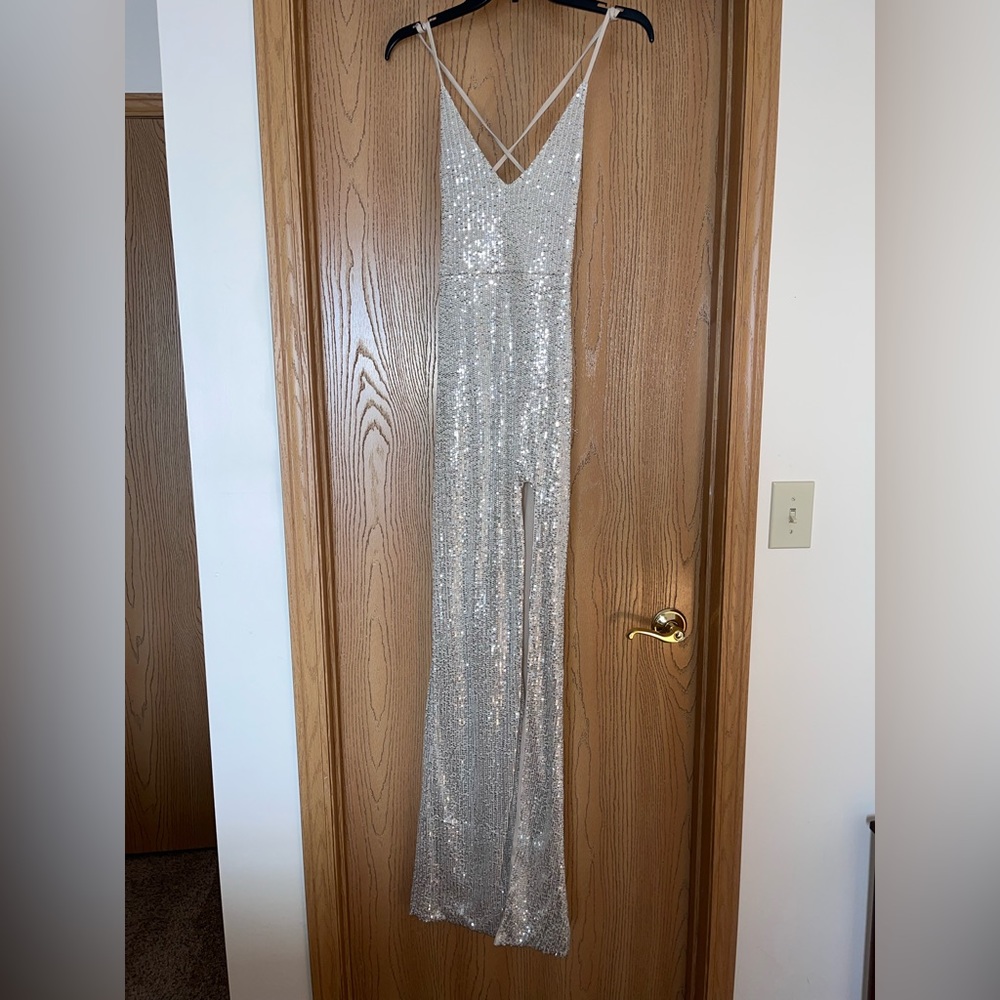 Gold sequin bodycon prom dress